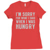 hungry apology Ladies Fitted T-Shirt