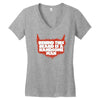 behind beard is a handsome man Women's V-Neck T-Shirt