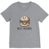 Burger and Fries Best Friends V-Neck Tee
