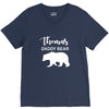 Daddy Bear - Baby Bear Custom Name V-Neck Tee