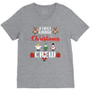 first grade christmas crew V-Neck Tee