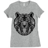 tiger zentangle Ladies Fitted T-Shirt