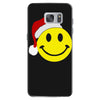 smiley face wears santa hat merry christmas Samsung Galaxy S7