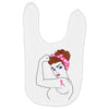 breast cancer girl power Baby Bibs