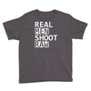 real men shoot raw funny photography Youth Tee