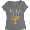 get lit Women's Triblend Scoop T-shirt