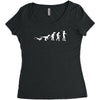 icke evolution t shirt   funny Women's Triblend Scoop T-shirt
