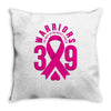 end breast cancer   39 warriors Throw Pillow