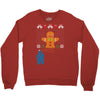 cookie monster gingerbread man ugly christmas sweater Crewneck Sweatshirt