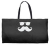 hipster glasses and moustache Weekender Totes