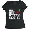bears beets battlestar galactica Women's Triblend Scoop T-shirt