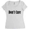 don't care Women's Triblend Scoop T-shirt