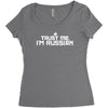 trust me, i'm russian   russia person country culture text pride tee Women's Triblend Scoop T-shirt