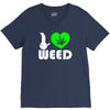 i love weed fun V-Neck Tee