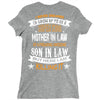 Super Cool Mother In Law Of A Freaking Awesome Son In Law Ladies Fitted T-Shirt