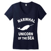 narwhals Women's V-Neck T-Shirt