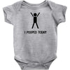 i pooped today t shirt large funny cool nerd geek humor vintage retro Baby Onesie