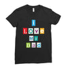 I Love my Dad Ladies Fitted T-Shirt