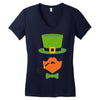 DABBİNG LEPRECHAUN Women's V-Neck T-Shirt