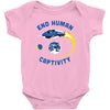 end human captivity Baby Bodysuit