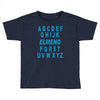 alphabet abc elemno Toddler T-shirt