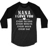 I Love You Nana 3/4 Sleeve Shirt