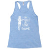 peace love anime Racerback Tank