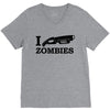 i shotgun zombies funny t shirt dead apocalypse s 3xl V-Neck Tee