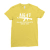 ak47 funny,political,weapons,cool,retro,rude Ladies Fitted T-Shirt
