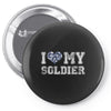 i love my soldier navy camouflage Pin-back button
