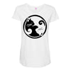 yinyang cats Maternity Scoop Neck T-shirt