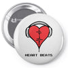 heart beats Pin-back button