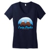 population 51,201 Women's V-Neck T-Shirt