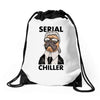 serial chiller Drawstring Bags
