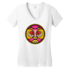 lucha libre pink Women's V-Neck T-Shirt