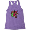 pink punk wolf Racerback Tank