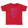 two coloured patterned skull   mens funny Toddler T-shirt