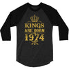 kings are born in 1974 3/4 Sleeve Shirt