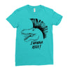 i wanna rock! Ladies Fitted T-Shirt