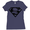 super tired superman Ladies Fitted T-Shirt
