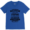 Super Cool Stepdad Of A Freaking Awesome Grandson V-Neck Tee