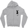 Cat Pocket Zipper Hoodie