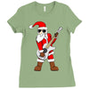 rock star santa claus father christmas Ladies Fitted T-Shirt
