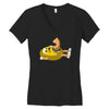 peanut inside Women's V-Neck T-Shirt