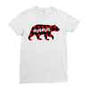 mama christmas bear Ladies Fitted T-Shirt