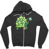 tortue nazie zombie Zipper Hoodie