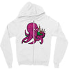 purple octopus playing the bagpipes Zipper Hoodie