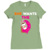 She Wants D - Dunkin Donuts Ladies Fitted T-Shirt