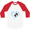 Custom baby boy name maternity design 3/4 Sleeve Shirt