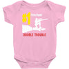 double trouble rocket ride Baby Bodysuit